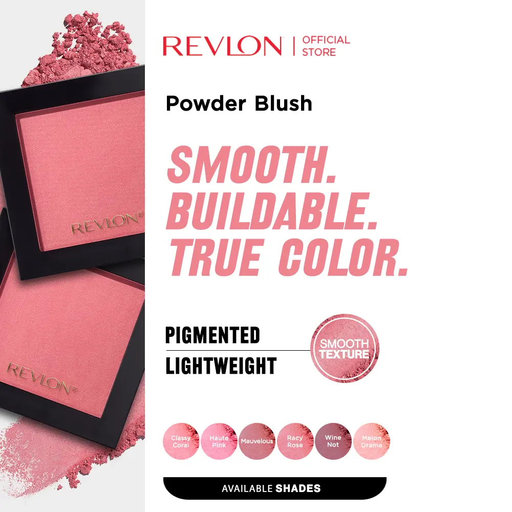Revlon Powder Blush (blush on untuk wajah lebih cerah & tahan lama)