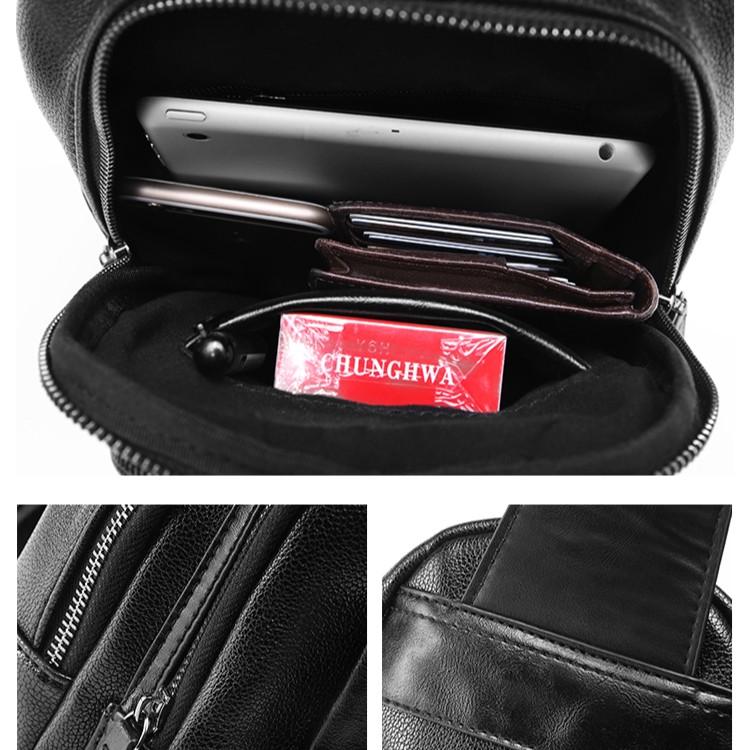Leather Concept RAMPAGE HITAM Waist Bag Pria Tas Bahu Cowok Tas Pria Tas Selempang Pria RAMPAGE HITAM kulit pinggang waistbag cowok 7