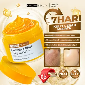 [HOT SALE!] CLEORA Exclusive Glow Jelly Booster Vit C 30gr - Moisturizer Gel Untuk Mencerahkan Wajah Berjerawat Hitam Memperbaiki Skin Barrier Skincare Wanita Pria Daycream Night Cream Brightening Oily Cream Pelembab Anti Aging Vitamin Niacinamide