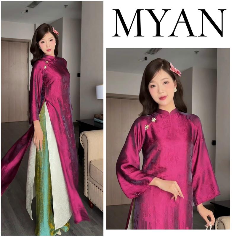 BST TẾT 2026 Áo dài Tết AN VY áo dài cách tân dáng suông 4 tà cao cấp óng ánh sang chảnh thích hợp đi lễ đi chơi đi tiệc hot trend 2026 nữ women dress - Áo Dài Mỹ An