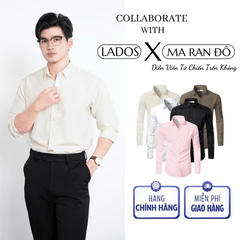  Áo sơ mi lụa nam dài tay LADOS - 1779 thời trang trẻ trung lịch sự công sở 