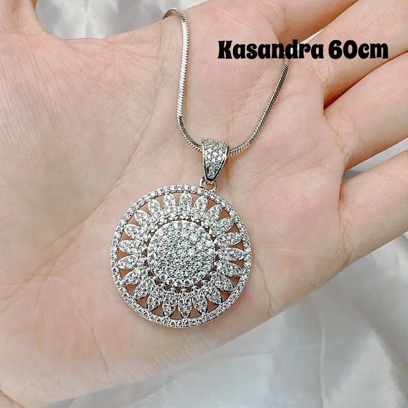 E32 (CO 2 Barang Apapun free 1) K20 Perhiasan Lapis Emas Kalung putih set liontin permata full perhiasan Perempuan Pelapisan Logam xuping 1