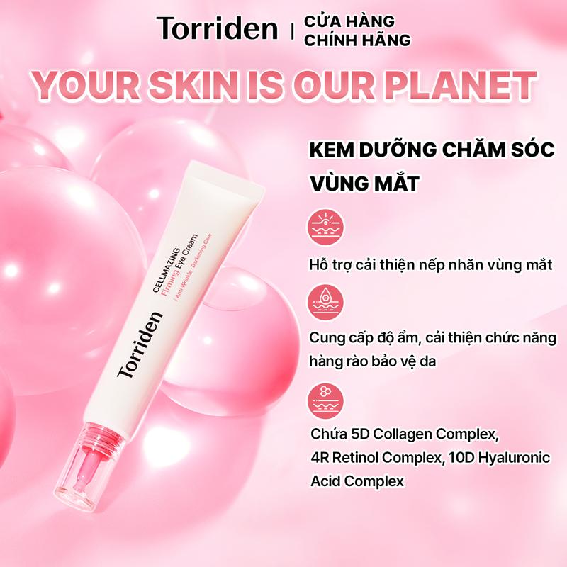 Kem Dưỡng Mắt Torriden Cellmazing 30ml Hỗ Trợ Săn Chắc Vùng Mắt Chứa Collagen và Retinol