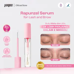 LashBoss Serum Bulu Mata Dan Alis Rapunzel Serum Lash and Brow Serum dengan kandungan Oil-Concentrated, Vitamin, Encapsulated Biotin Eyelash Membantu Menebalkan Bulu Mata