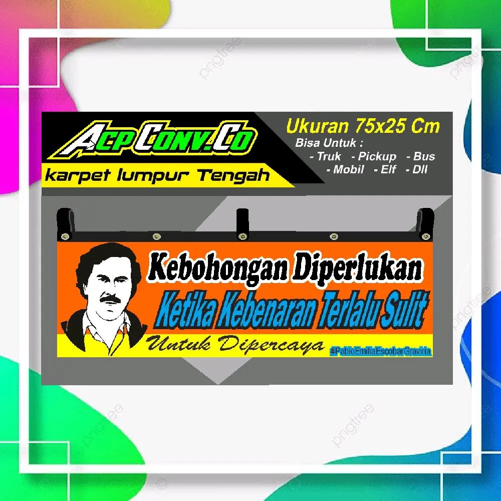 Kepet Lumpur Bember Belakang Ukuran 75X25 Cm Bebas Request