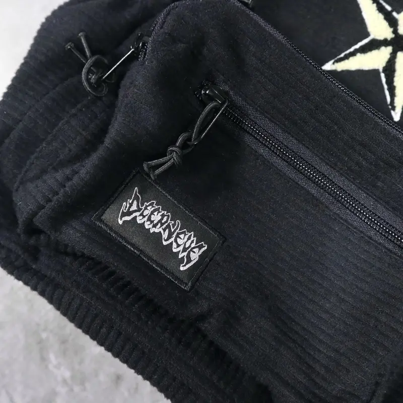 Mini Backpack Enamor Corduroy DeepNeve Black Tas Ransel Mini Enamor Corduroy Deepneve Hitam 8