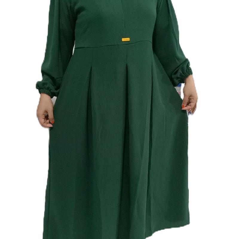 Gamis karin krinkle airfloww premium.dres terbaru masa kiginian Cantik Crinkle Karet Nyaman Muslim Wanita Mewah Remaja 1