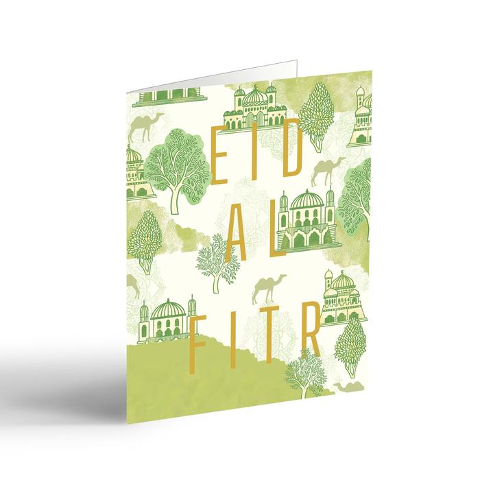 Gambar Capricorn Design Kartu Ucapan Lebaran Mewah | Greeting Card Eid Al-Fitr Premium - CFX 052 - 1 PCS dari Capricorn Design Kota Tangerang Selatan Tokopedia