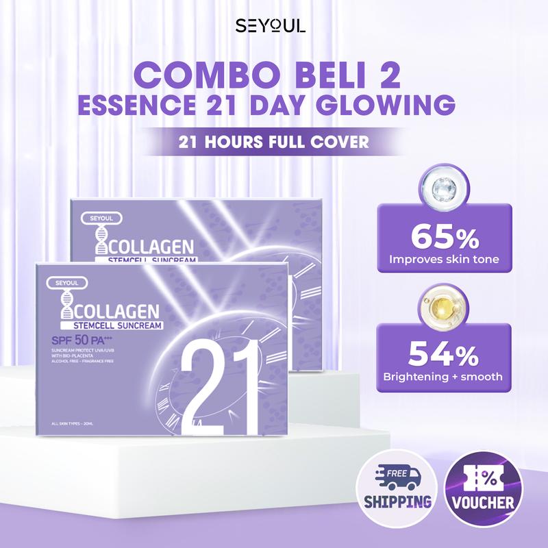 [BELI 2] SEYOUL Serum Tabir Surya Sel Stem x10 Collagen SPF 50 PA+++ Perawatan Berjerawat Facial Wajah serum sunscreen whitening sunscreen  penghilang sunscreen bruntusan 1