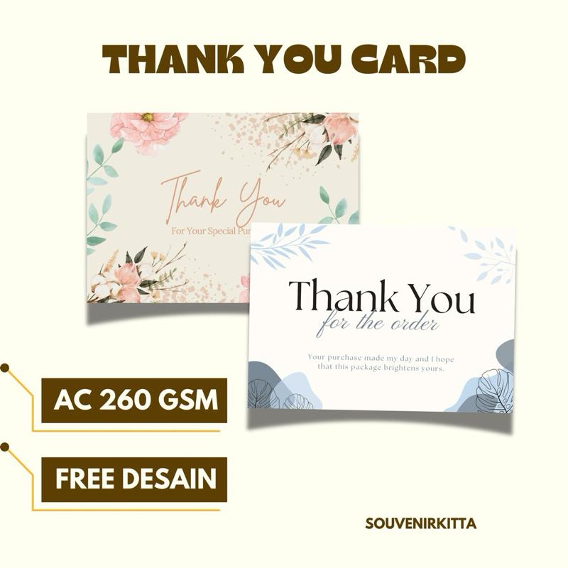 THANKS CARD OLSHOP | KARTU UCAPAN TERIMA KASIH | KARTU UCAPAN - Shop ...