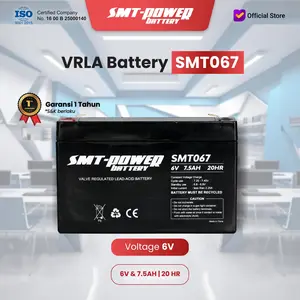 BATTERY MAINAN MOTOR DAN MOBIL ANAK PLIKO DLL SMT 6V 7AH SMT067  SMT 6V 7.5AH ORIGINAL 6v 7,5ah
