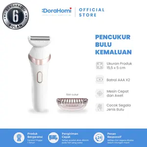 DoraHomi Alat Mesin Cukur Bulu Kemaluan Pencukur  Miss V Ketiak Tangan Wajah  Wanita Electric Anti Air Elektrik