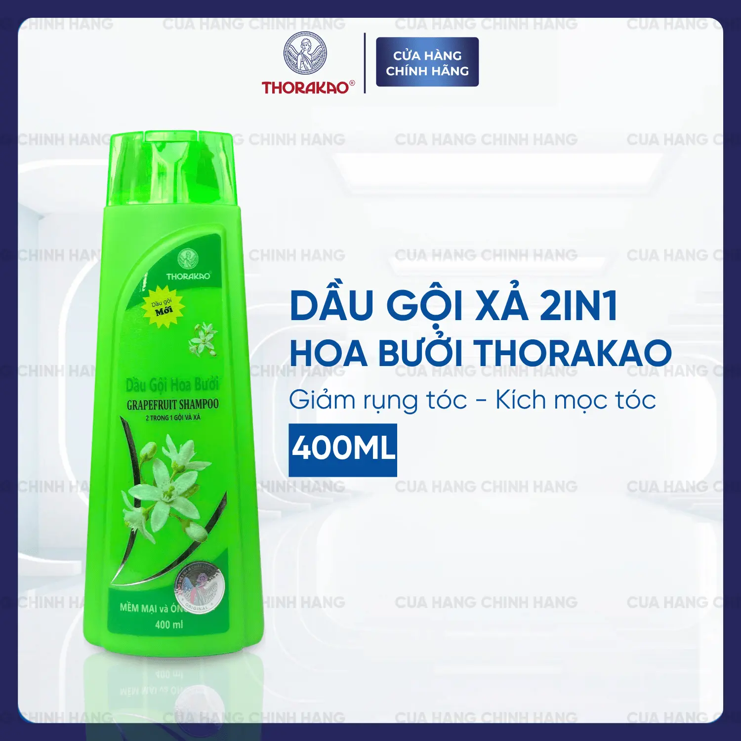 Gội Xả 2IN1 Thorakao Hoa Bưởi Kích Mọc Tóc Giảm Gãy Rụng 400ML