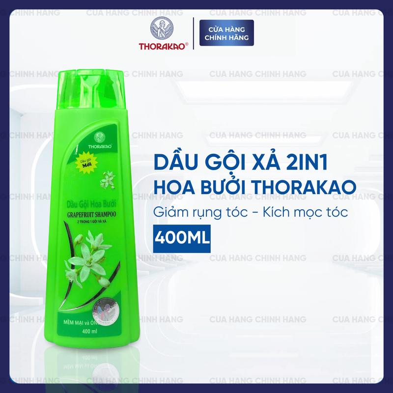 Gội Xả 2IN1 Thorakao Hoa Bưởi Kích Mọc Tóc Giảm Gãy Rụng 400ML