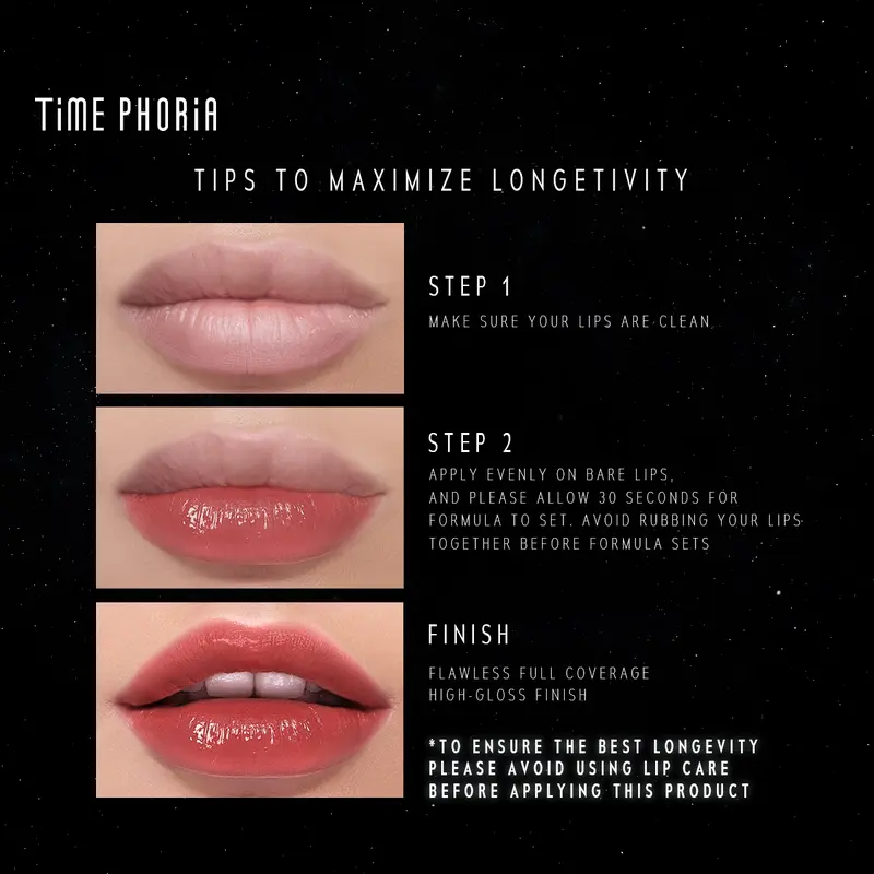 【HOT SALE 】TIME PHORIA - STELLAR DUST LIP STAIN 5ML  | Lipstick Lip Tint  Lip Gloss Lipcream Long Lasting Make Up Make Over Pigmented Matte Lip Cream 5