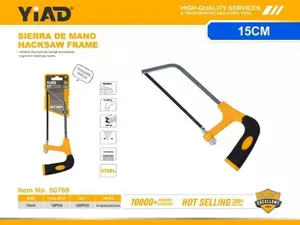 YiAD Baru Aluminium Paduan Baja Gergaji Mini Multifungsi 15cm dengan Fungsi Kunci Gergaji dan Pegangan Karet Anti-Slip untuk DIY dan Perbaikan Rumah Tangga