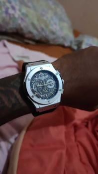 Product Review of PAD HENER LEXICON Jam Tangan Unisex Analog Original Water Resistant Tali Kulit Keren Luxury Chronograph Quartz Calendar Jam Tangan Cowok Sport COD + Kotak Eksklusif from M**g 1