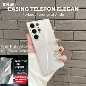 Cocok untuk Samsung S25/S24/S23/S22 Ultra、Plus，Case Full Cover Anti Jatuh Fashion Mewah - Garis Anti Slip Aurora Dilapisi Elektroplating + Pelindung Lensa Bawaan