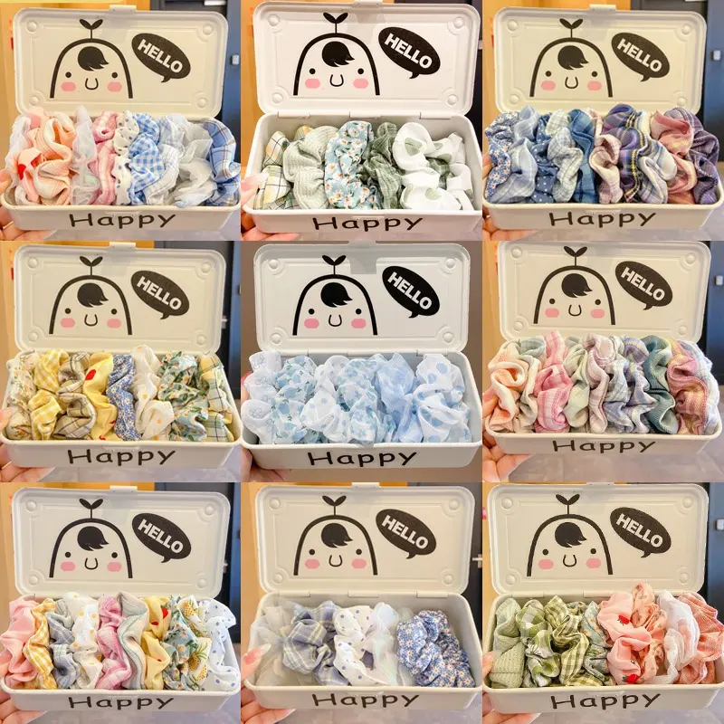 Set Scrunchies, Reka Bentuk Sosej Musim Panas Korea, Tali Kepala Ins, Tali Rambut Baharu 2024, Sesuai untuk Kanak-kanak dan Wanita, Gelang Kulit, Tali Kepala Ikat Wanita, 10PCS, Tanpa Kotak