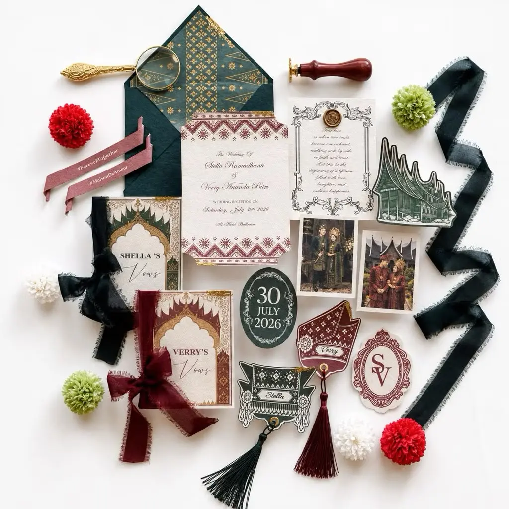 Keepsake Wedding Adat Minang | Wedding Vows Handmade Undangan Aesthetic