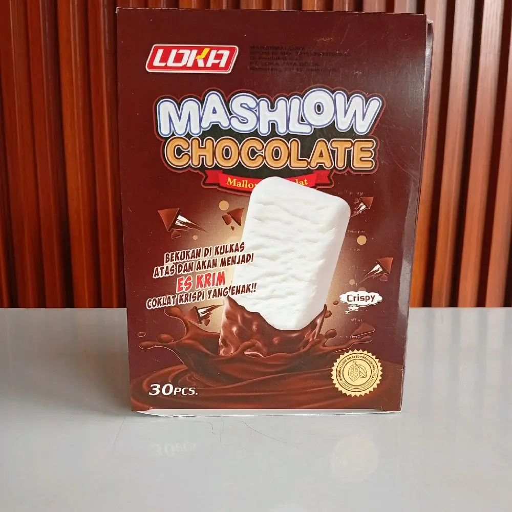 Loka Mashlow Chocolate (8g*30pcs) - Marshmallow salut cokelat premium