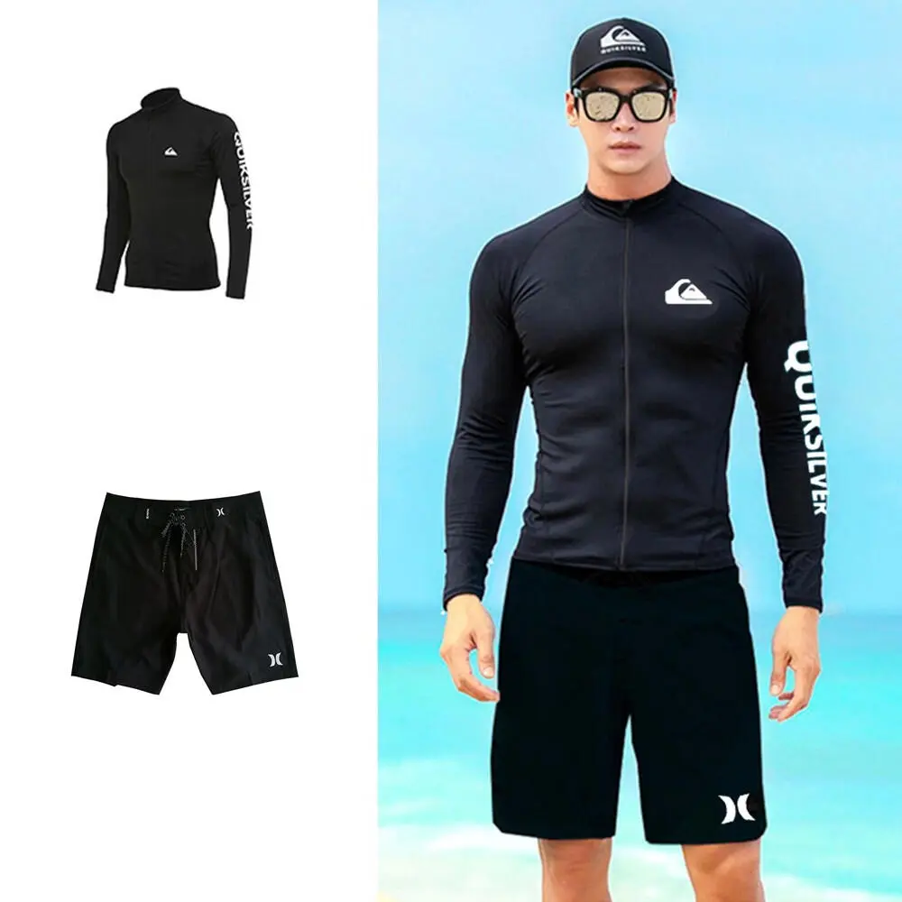 Diving Men's Sunscreen Long Sleeved Shirt Quick Drying Swimsuit Drifting Surfing Snorkeling Suit