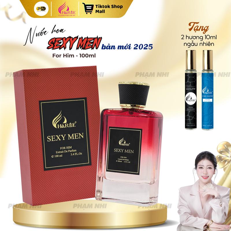Nước Hoa SEXY MEN 100ml bản 2025 Tặng 2 chai 10ml ngẫu nhiên - H R V E