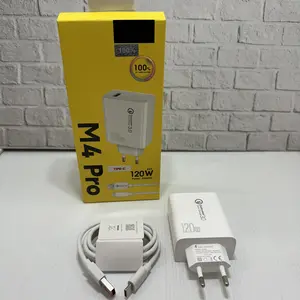 Charger Asli untuk M4 Pro dengan USB-A 120W Quick Charge Adapter Daya Cepat dan Efisien Kabel Berkualitas Tinggi dan Batok Charger Andal untuk Kinerja Smartphone Maksimal Anda Adaptor Aksesoris