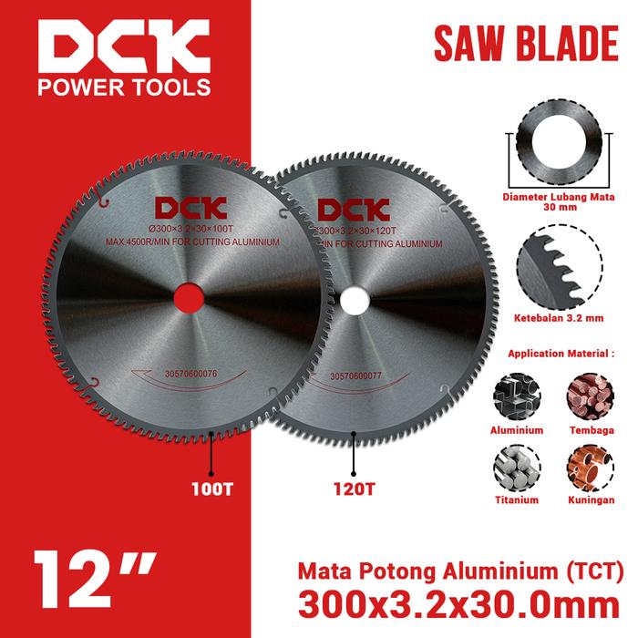 Gambar DCK Saw Blade (TCT) 12 Inci / Mata Potong Aluminum 300 mm dari DCK Power Tools Indonesia Kota Administrasi Jakarta Barat Tokopedia
