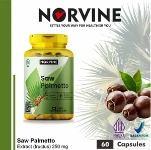 Norvine Saw Palmetto Extract - DHT Blocker Alami (BPOM - Halal) Norvine Saw Palmetto Extract - DHT Blocker Alami (BPOM - Halal)