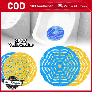 2pcs Urinal Screen Mats - Anti Bau Pengharum, 2pcs Ukuran Universal, Untuk Hotel/Kantor/Toilet Pria