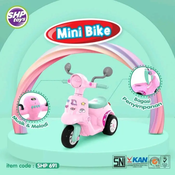 Vespa mainan anak motor motoran vespa mini bike (mb 691) 1