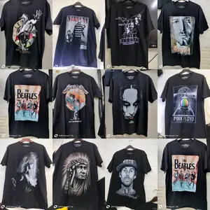 PROMO 5 PCS PAKET KAOS BAND NON BAND COWO CEWE MOTIF RANDOM SEMI KATUN 24s Katun Crew Neck Hitam Baju Pria Motif  Distro Cowok Dewasa Metal