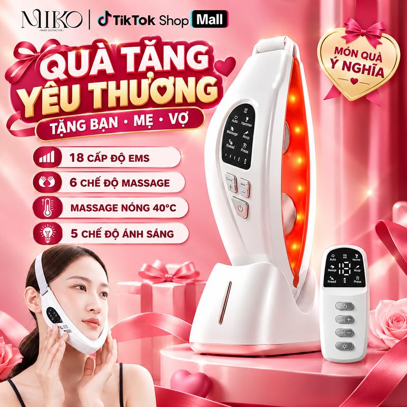 Máy Massage Nâng Cơ V-Line 18 cấp độ 6 Chế Độ, Công Nghệ Ánh Sáng Sinh Học Massage Nóng Lạnh, Giảm Mỡ Mặt, Định Hình Khuôn Mặt V-Line, bảo hành 12 tháng