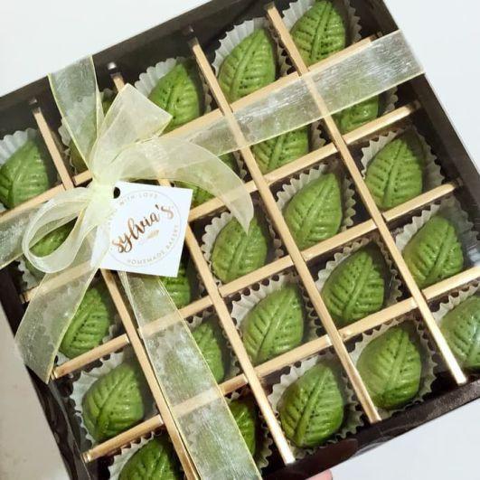 Box Nastar 20 x 20 x 3.5 / isi 10pcs / Dus Coklat / Kemasan Mochi / Kotak Coklat / Kotak Nastar 3