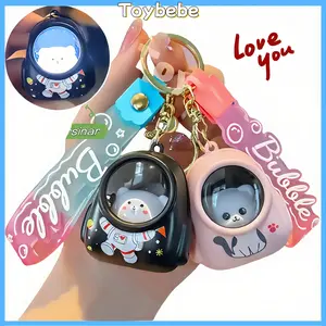 [Versi Audio-I Love You Akan Bersinar] Kucing Gantungan Kunci Couple Backpack Cat Capibara Keychain Backpack Animal Astronaut Lampu Kucing  Tas 3d Pasangan Mobil  Liontin Merah Mainan Hitam Pria Anak Dolls