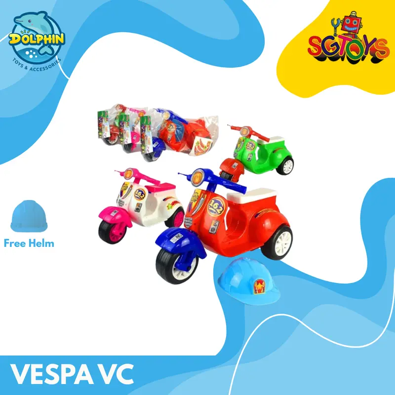 Sepeda Motor Vespa Mini Anak VC – Mainan Bisa Dinaiki, Roda Stabil, Cocok Anak Usia 1–4 Tahun 0