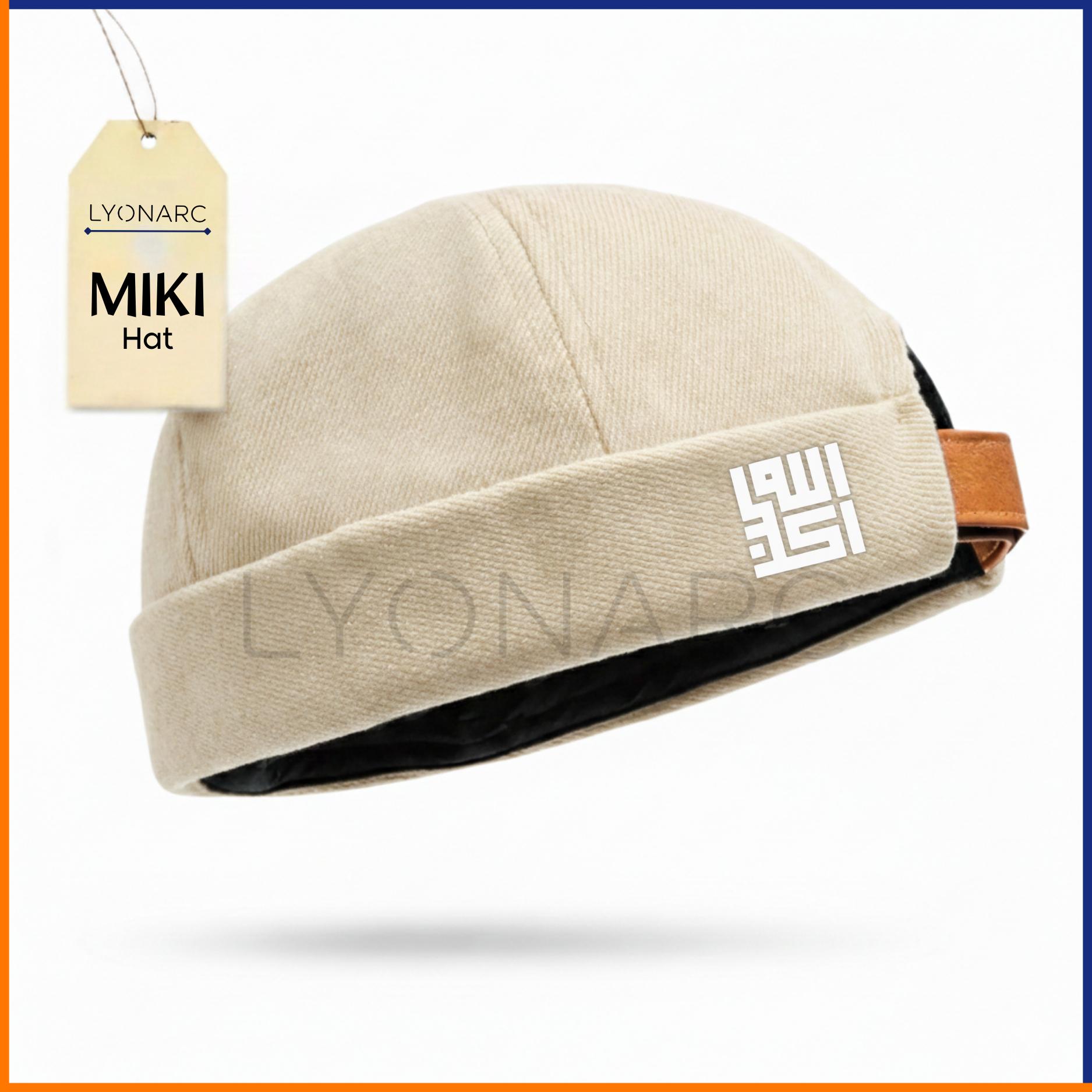 LYONARC Peci Miki Hat Pria Dewasa - Topi Peci Kopiah Muslim Mikihat Motif Kaligrafi Peci UAS Miki Hat - Peci Pria Songkok Sholat