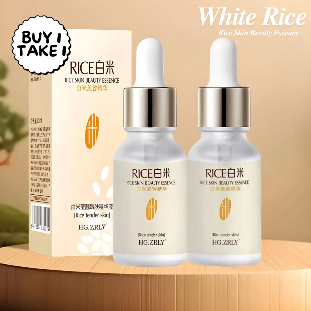 (BUY 1 TAKE 1)RICE SKIN BEAUTY ESSENCE SERUM SKIN CARE MOISTURIZING ESSENCE ANTI AGING WHITENING FACIAL WHITE RICE SERUM
