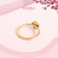 Gambar Kimora - Cincin Titanium Perhiasan Wanita Aksesoris Elegan Bunga Hitam Mara Big Cnt213 - GOLD 5 dari Kimora Jewelry Kota Denpasar 4 Tokopedia
