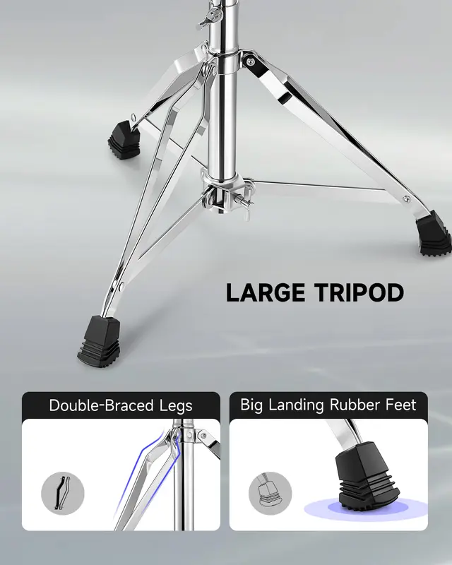 Donner DT-50 Adjustable Saddle Drum Throne with Padded Seat and Drumsticks 4