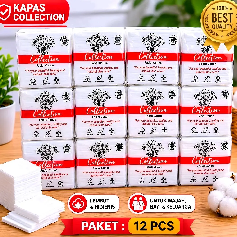 Kapas Kecantikan Collection Muka Murah/Grosir Perawatan Higienis Ekonomis 1pcs isi -+ 35g 100% Cotton