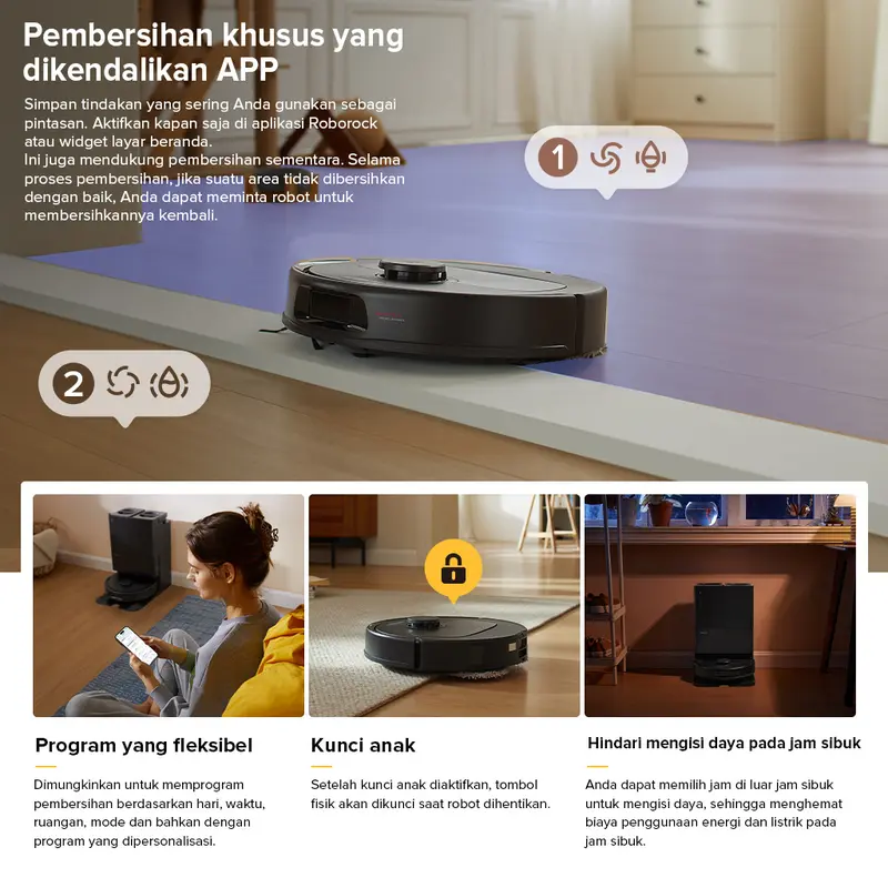 Roborock QrevoS | Robot Vacuum Cleaner Sapu Pel Vakum Penyedot Debu | Daya Hisap 7000Pa | Garansi Lokal 2 Tahun 6