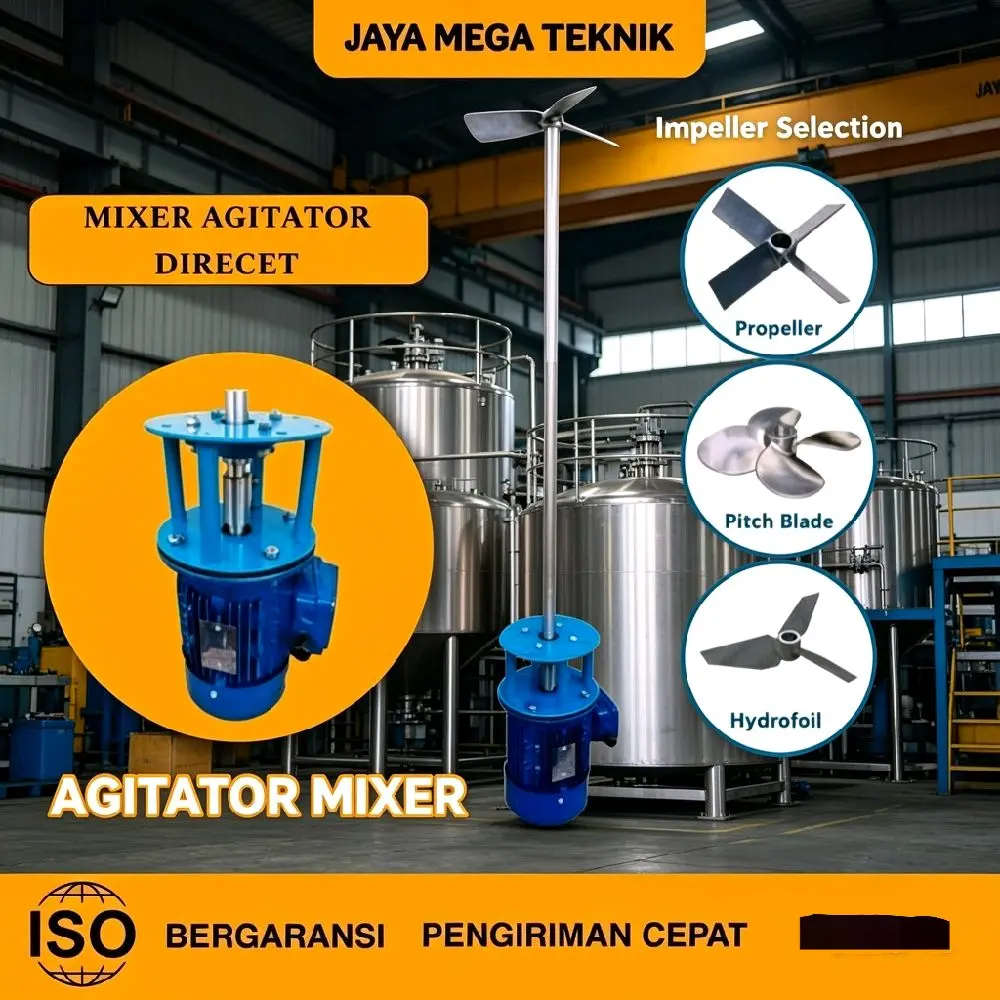 AGITATOR MIXER 0.75kw 1hp 3phase 380v with gear box 70rpm SS316