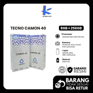 Tecno Camon 40 8/256 GB Garansi Resmi Dengan Kamera 50MP & Baterai 5200mAh