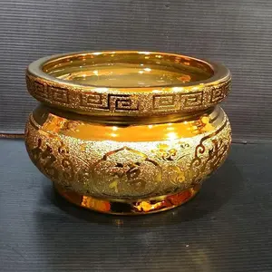 Hiolo Cao Cai Keramik Warna Emas 6"