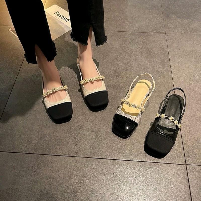 Sandal Flat Shoes Wanita Import Terbaru Motif Bunga Sandal B27 1