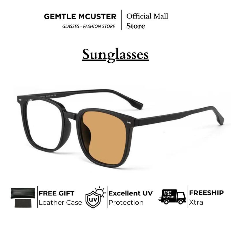 Kính Râm Gọng Đen Cảm Quang Đổi Màu Tự Động Siêu Nhẹ Dành Cho Nam Giới Thích Hợp Cho Tròng Kính Cận Thị Phong Cách Hàn Quốc Xu Hướng Tr2101