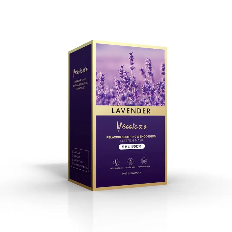 YESSICA SLEEPING MASK ISI 20 SACHET ( HYALURONIC ACID 24K | LAVENDER ) 5