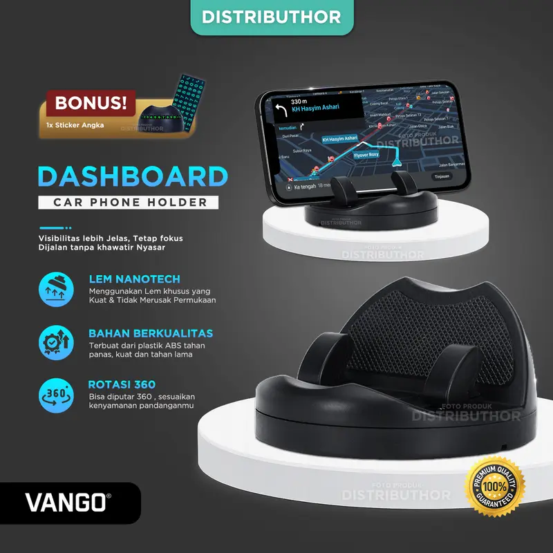 Holder Hp Mobil EG45 Standing Phone Putar 360 Pemasangan di dashboard Car Mount Tempat Dudukan Hp 0